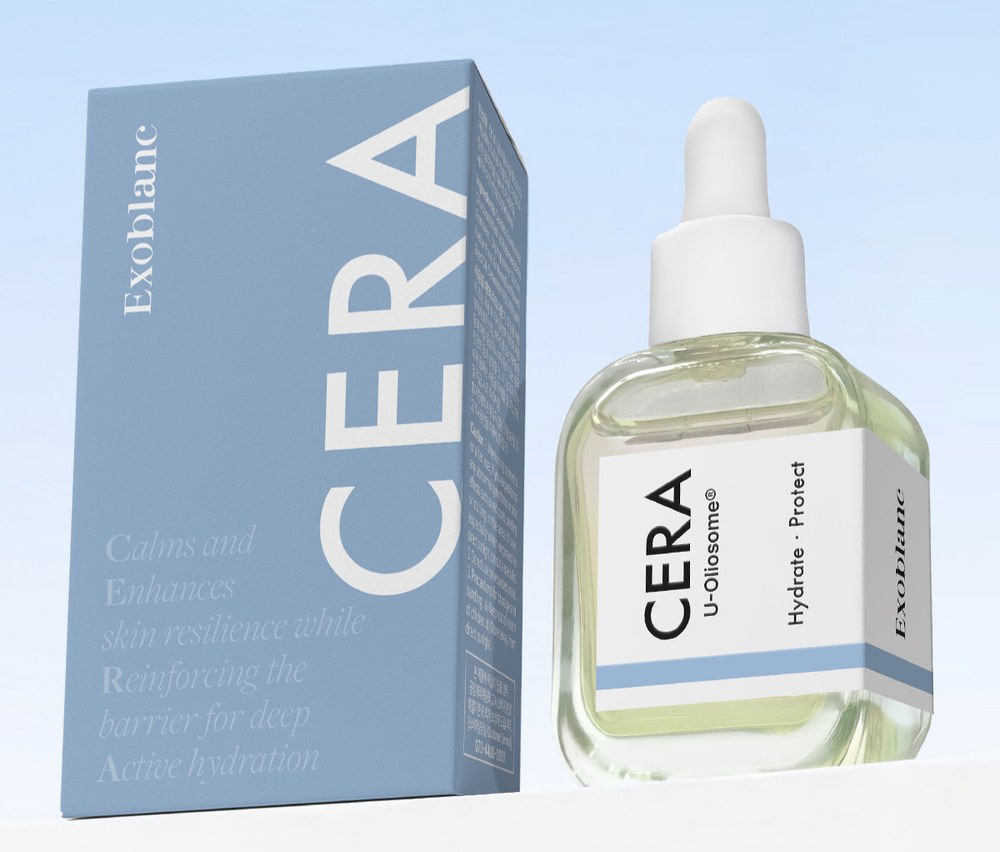 Exoblanc Oil CERA carton and dropper bottle