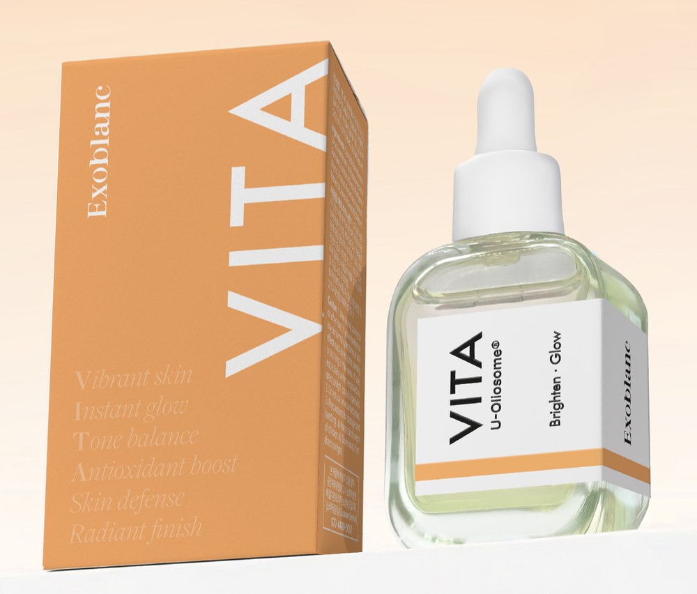 Exoblanc Oil VITA carton and dropper bottle